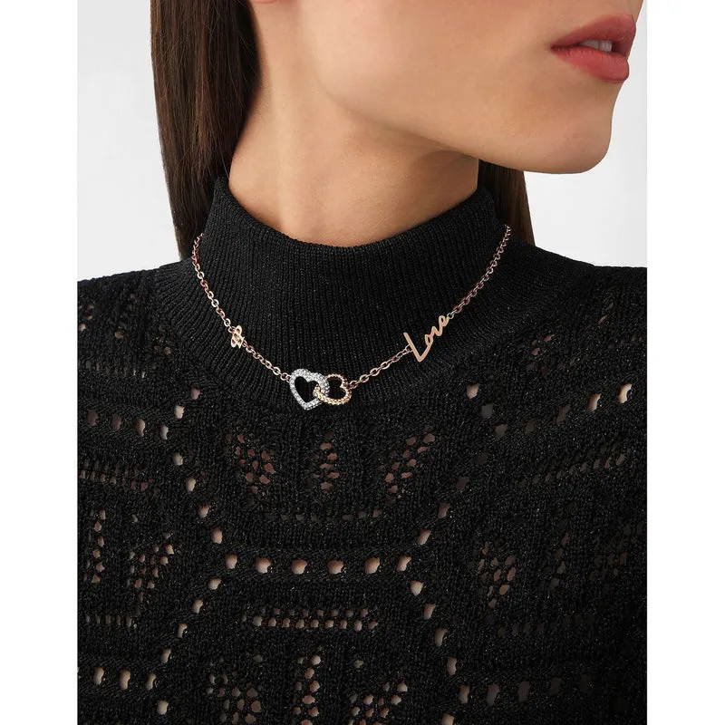 Philipp Plein Halskette Damen PLEIN ROCKED HEART Roségold PJZEA13NU