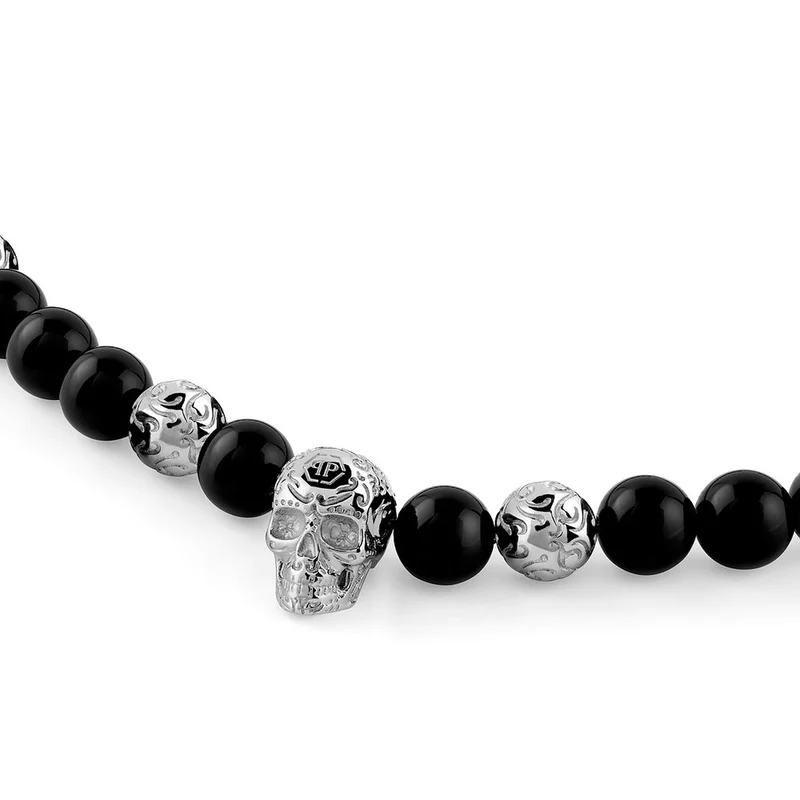 Philipp Plein Herren Halskette PLEIN SIGNATURE Edelstahl, Schwarz PJNEA04NU