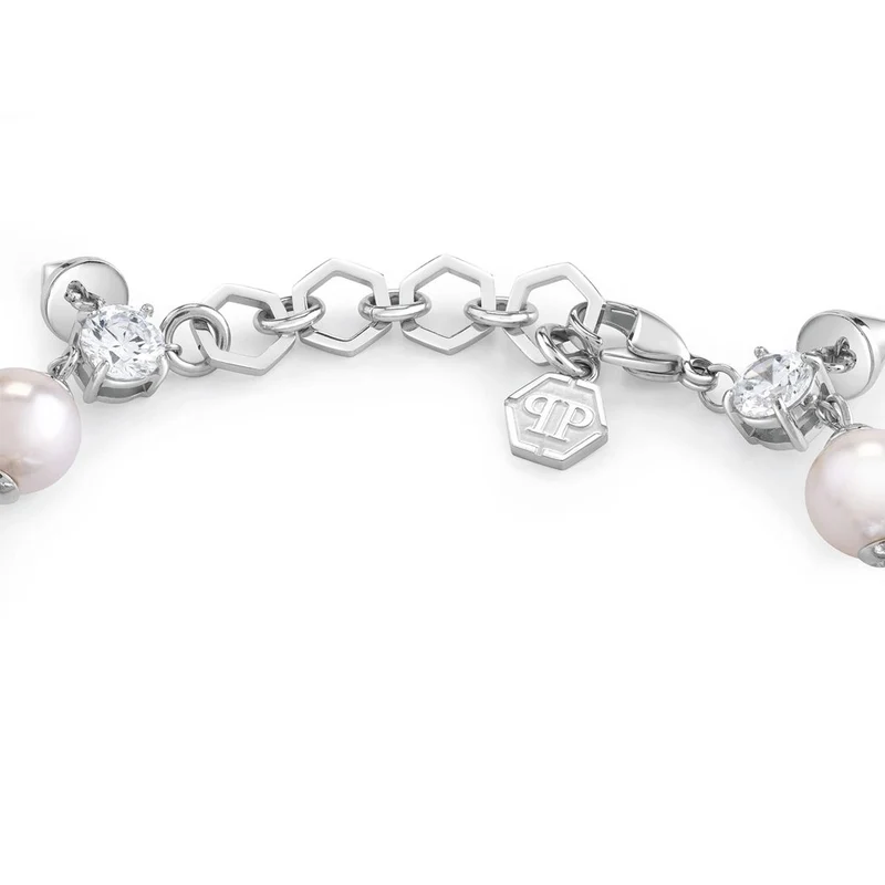 Philipp Plein Damen Armband RHAPSODY Weiß, Silberfarben PJ8EA08BU