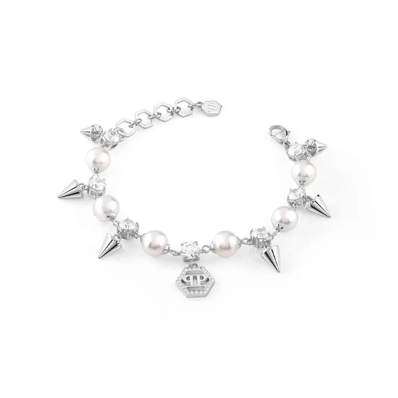 Philipp Plein Damen Armband RHAPSODY Weiß, Silberfarben PJ8EA08BU