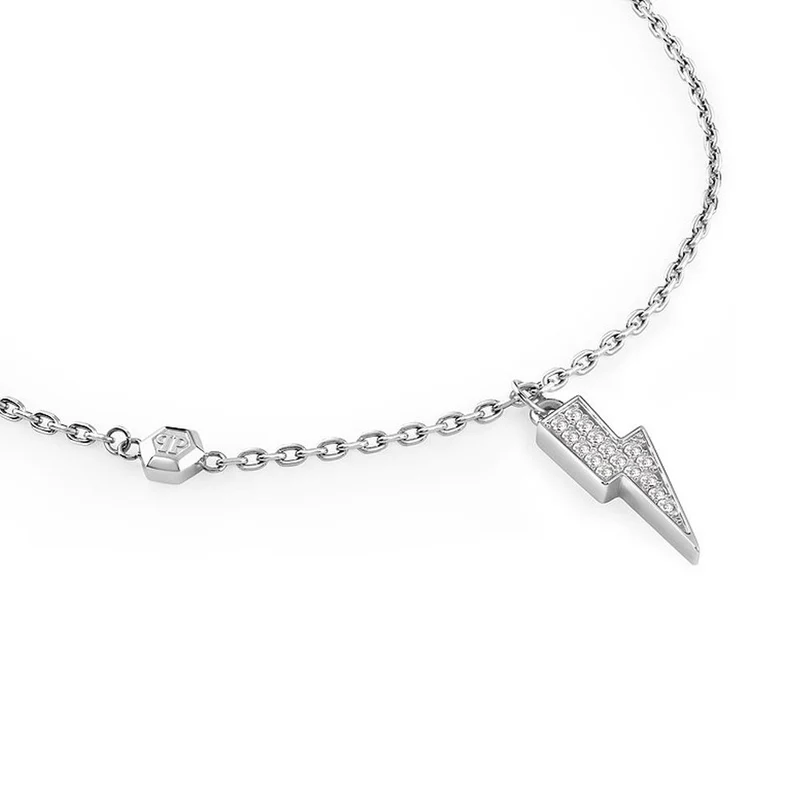 Philipp Plein Damen Halskette VALENTINE Edelstahl Silber PJFEA17NU