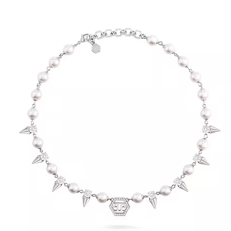 Philipp Plein Damen Halskette RHAPSODY Weiß, Silberfarben PJ8EA09NU