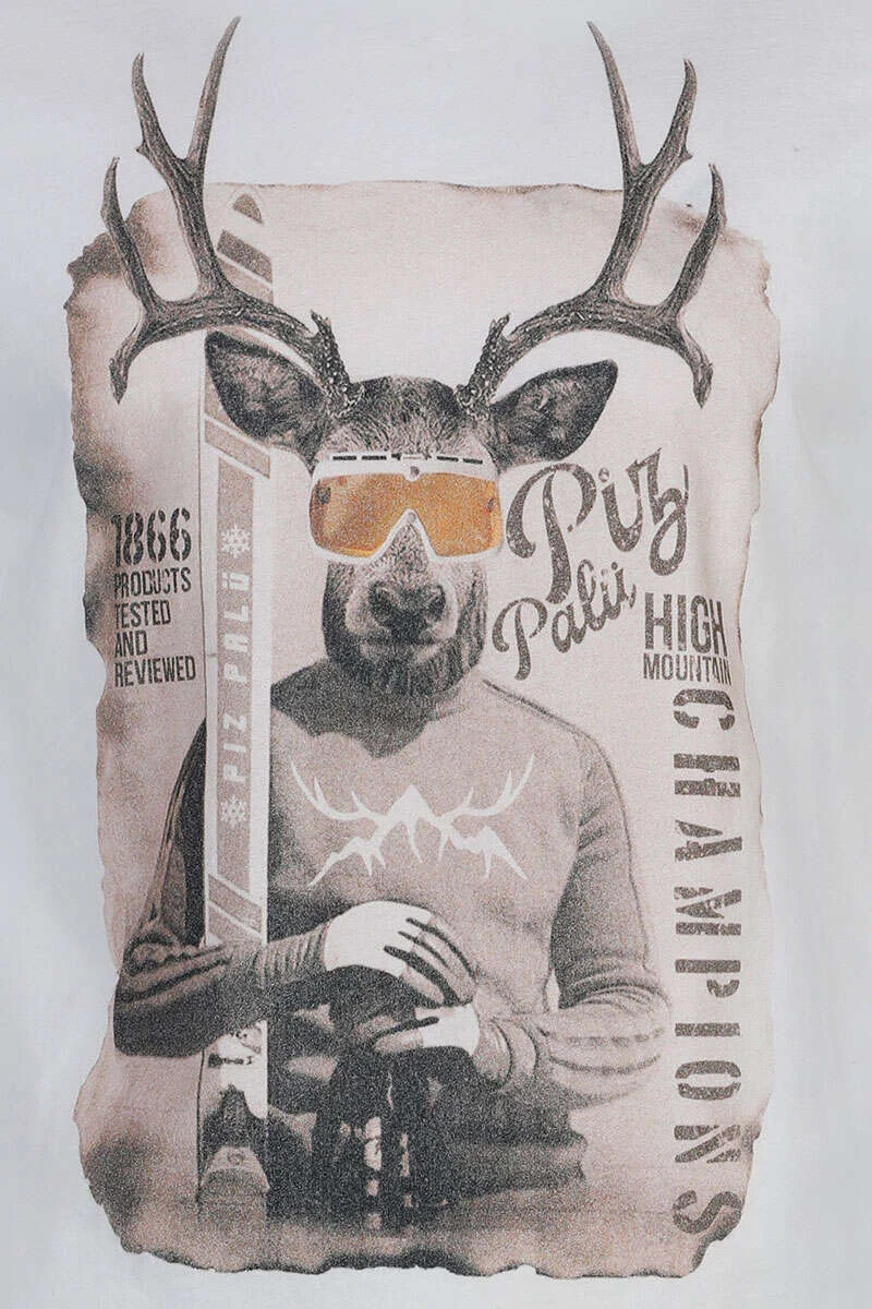 Herren Longsleeve mit Ski-Hirsch
