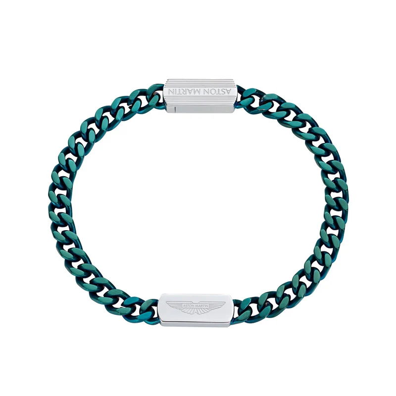 Aston Martin Armband Herren AML ICON Edelstahl Grün MJIUF5BL5