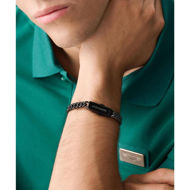 Aston Martin Armband Herren AML ICON Edelstahl Schwarz MJIUF5BM3
