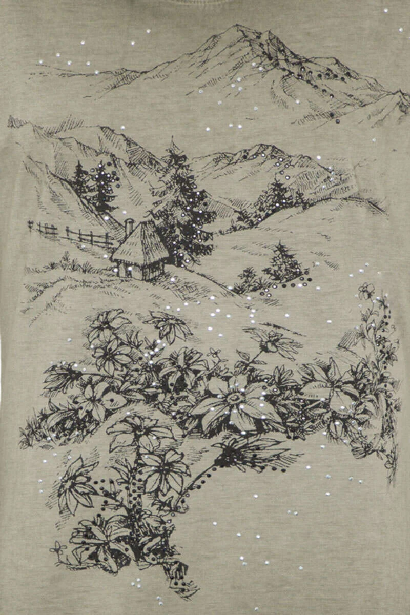 Damen T-Shirt mit Bergmotiv