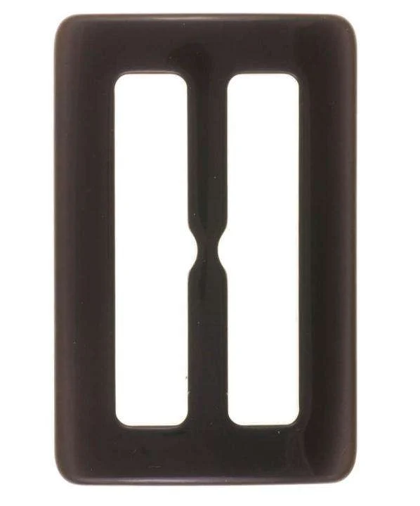 Schiebeschnalle Perlmuttschimmer Schwarz 25 mm – Perlmuttimitatschnalle S-9