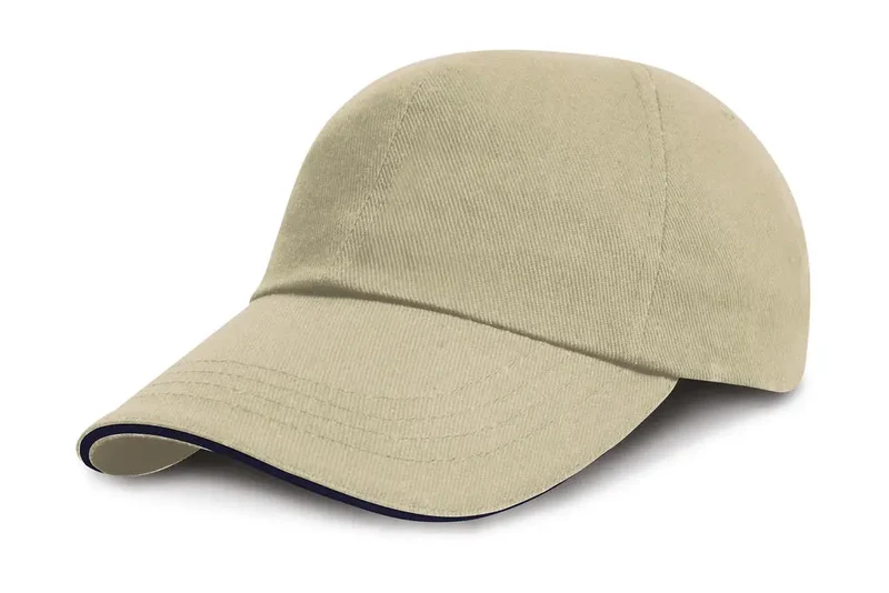Gebürstete Baumwoll-Sportcap mit Sandwich-Schirm