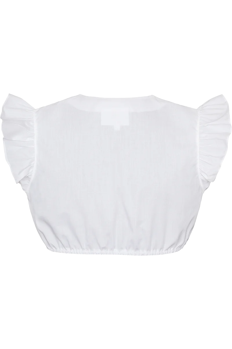 Dirndlbluse Flügelarm mit Stickerei