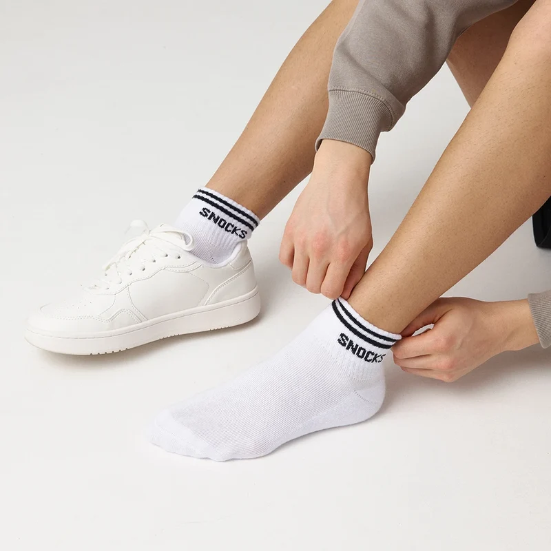 Retro Sneaker Socken | Weiß (SNOCKS)