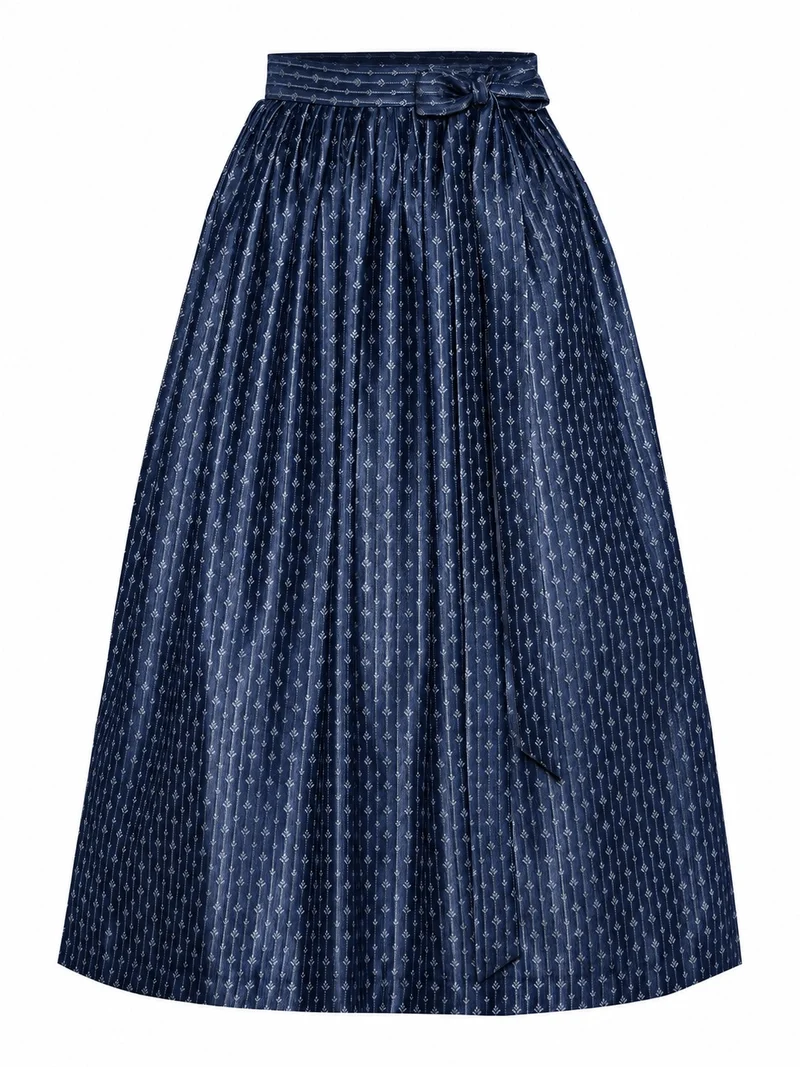 Jacquard-Dirndlschürze mit Streifenmotiv – 77 cm