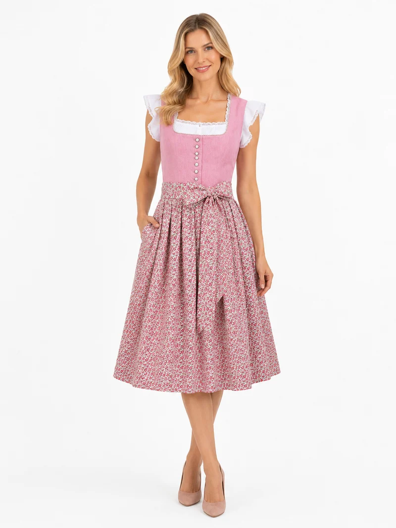 Klassisches Dirndl mit Jacquard-Oberteil
