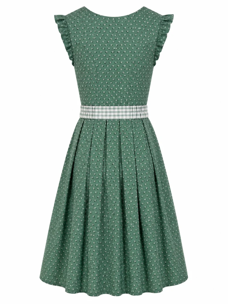 Baumwolldirndl mit Flügerlarm und Schliesse