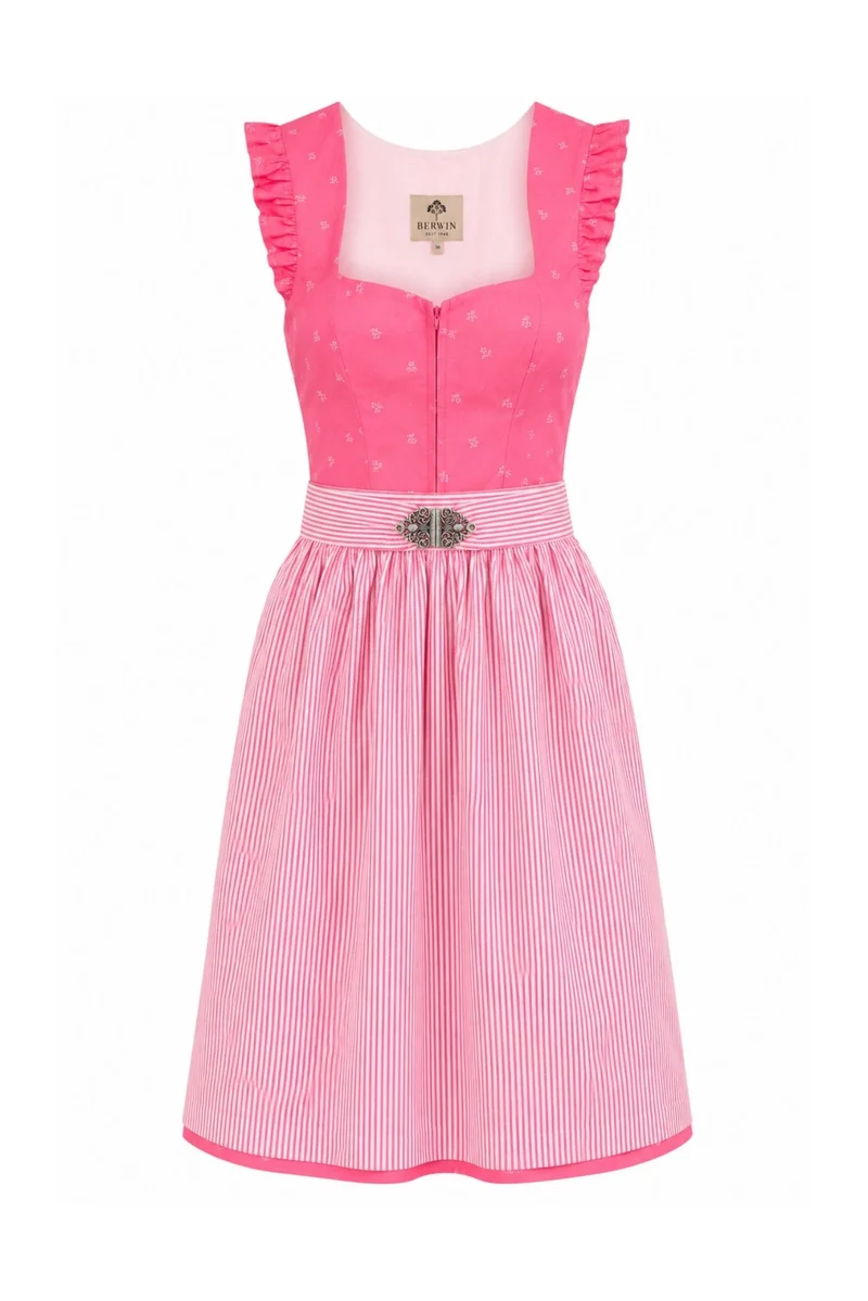 Baumwolldirndl mit Flügerlarm und Schliesse