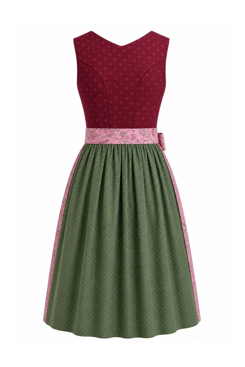 Durchgeknöpftes Dirndl aus Baumwolldruck