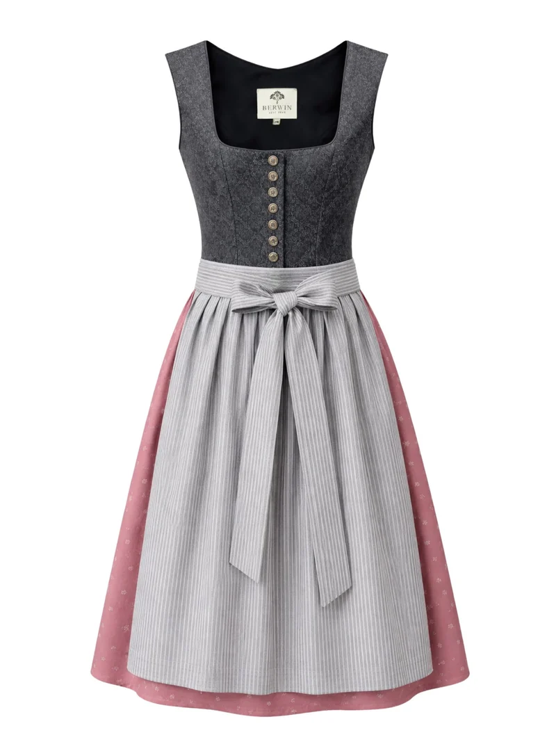 Klassisches Dirndl aus Baumwolldrucken