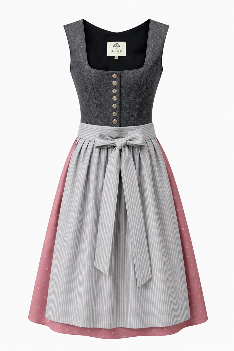 Klassisches Dirndl aus Baumwolldrucken