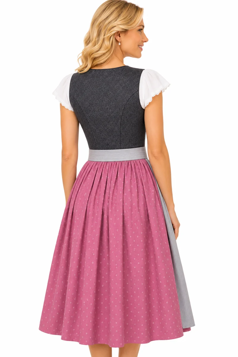 Klassisches Dirndl aus Baumwolldrucken