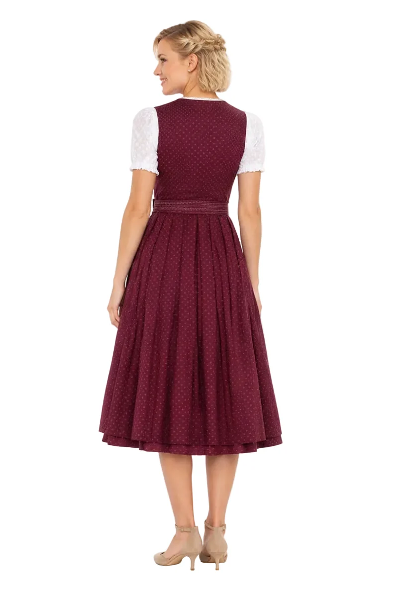 Dirndlbluse mit Streifenstickerei