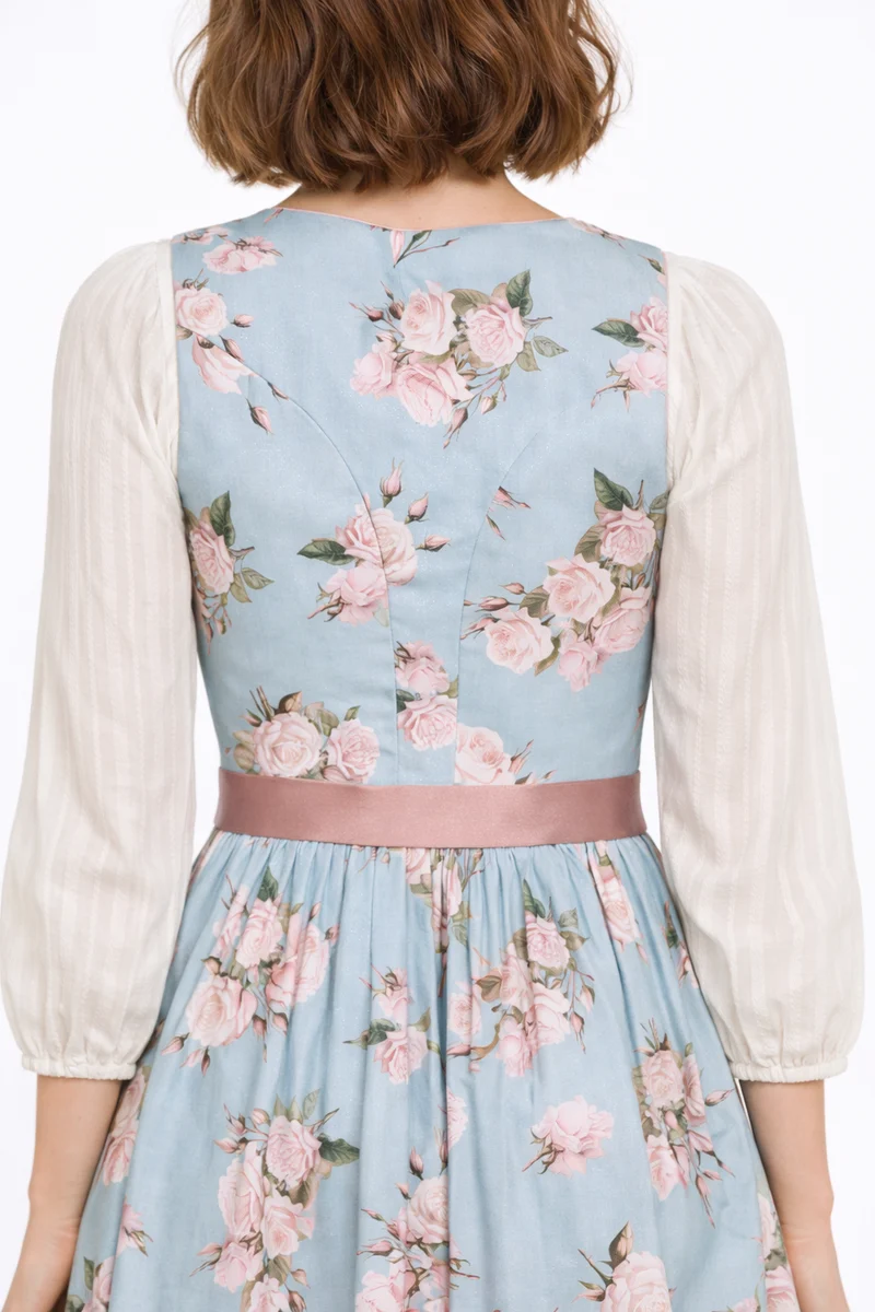 Dirndlbluse aus Baumwolle mit Streifenoptik