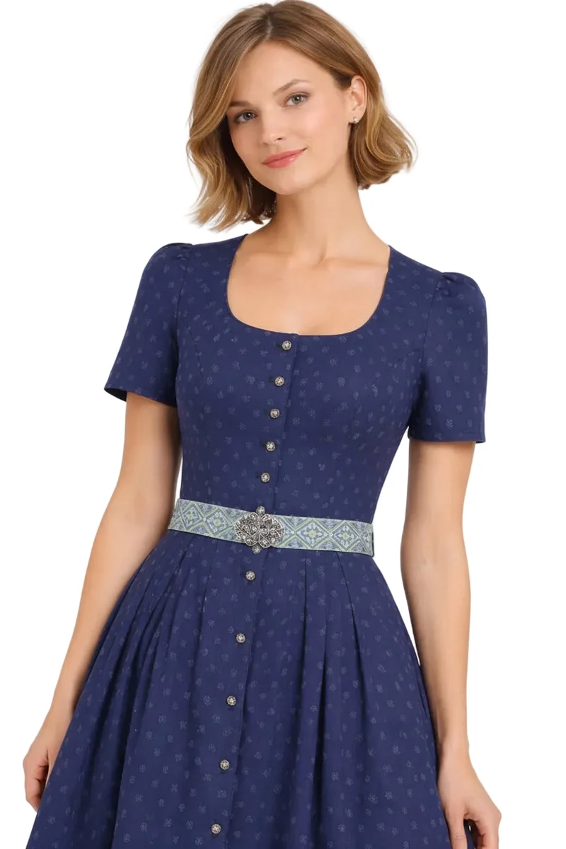 Blümchendruck-Kleid mit kurzem Arm