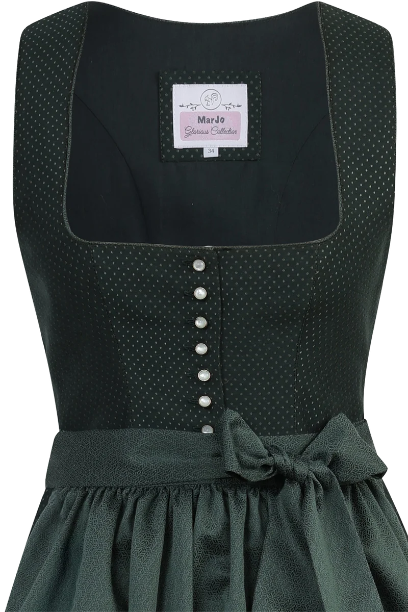 Midi-Dirndl mit Pünktchenmuster Wackersberg - waldgrün