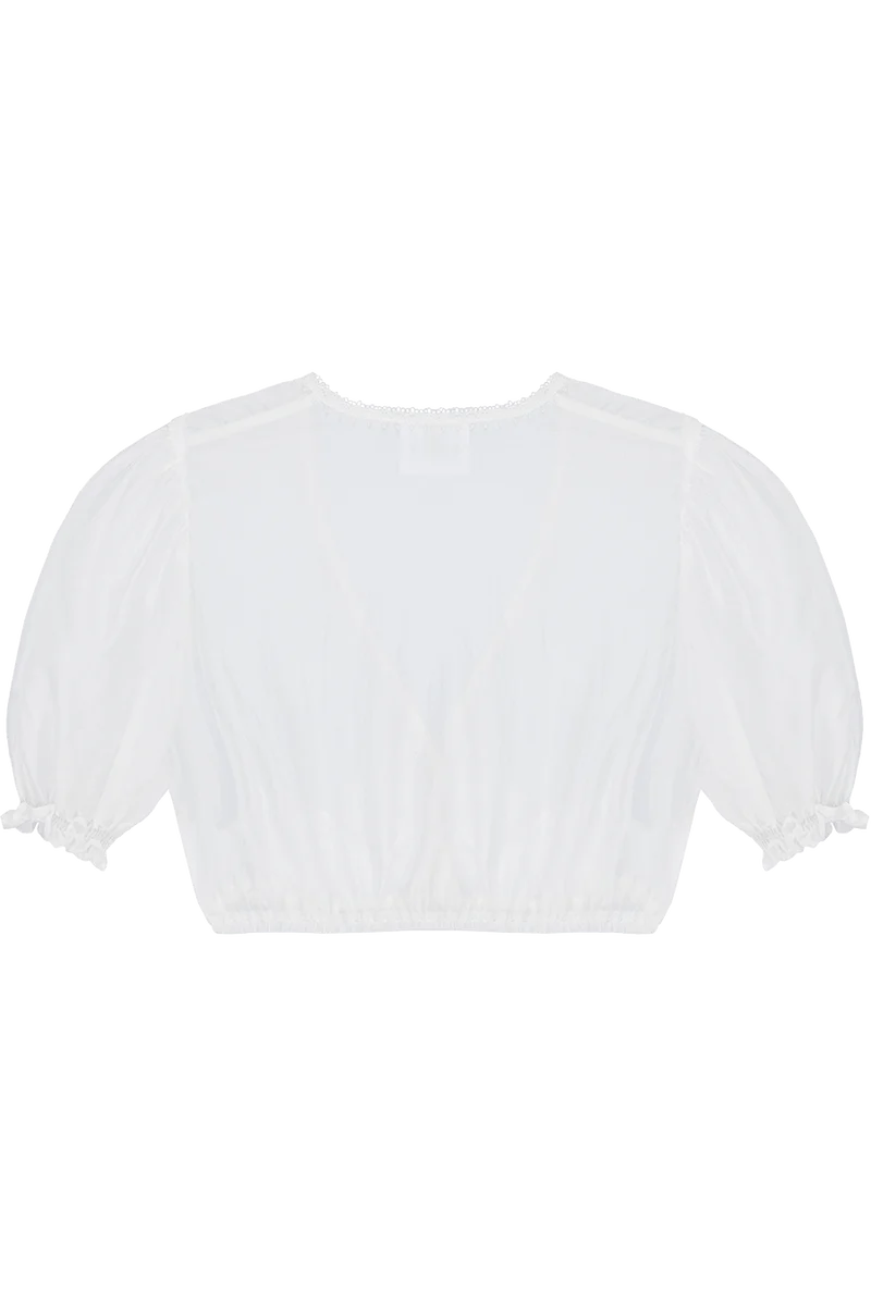 Dirndlbluse aus schimmernden Tencel-Material