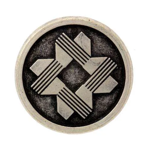 Metallknopf Muster Silber-Grau – Uniformknopf MK-304AS
