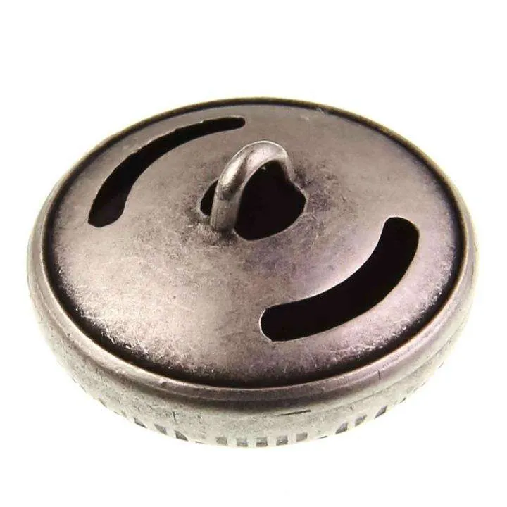 Metallknopf flach Halbkugel Grau – Uniformknopf MK-31AS