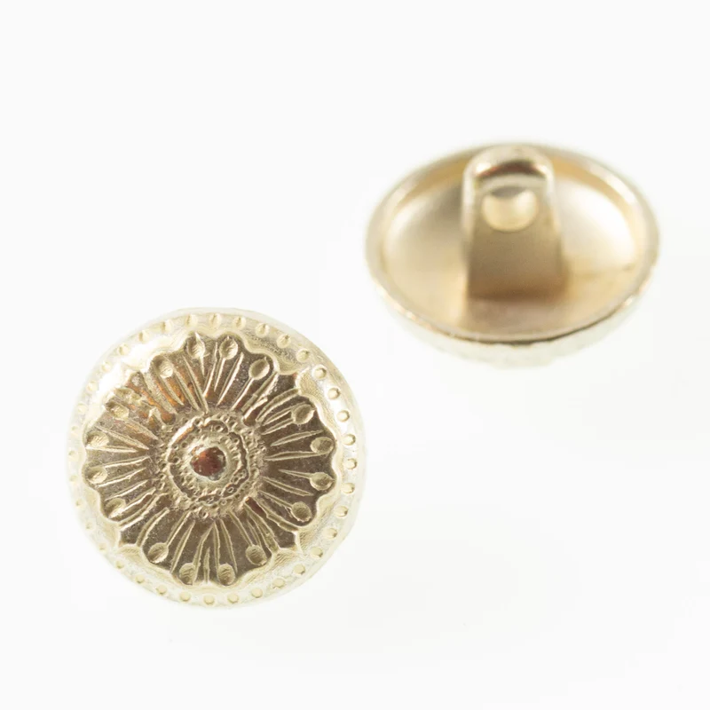 Metallknopf Blumenmotiv Gold – Trachtenknopf MK-321G
