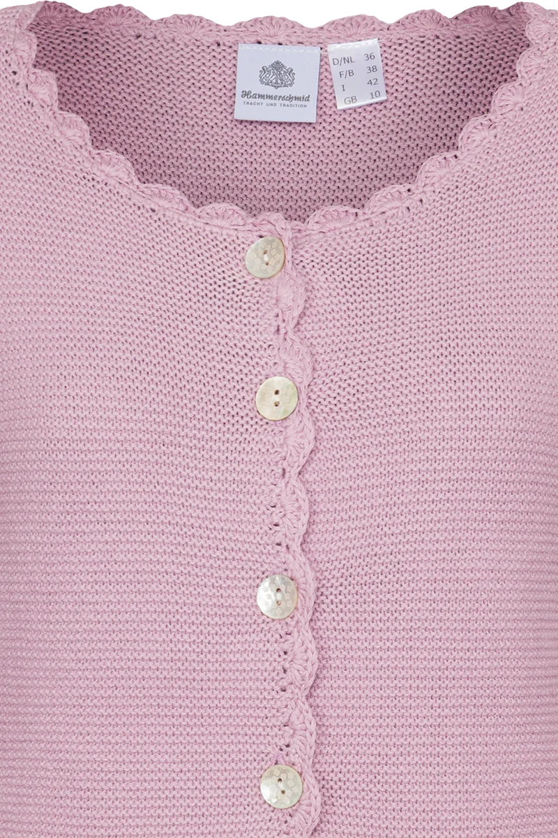 Damen Strickjacke mit Blümchenstickerei