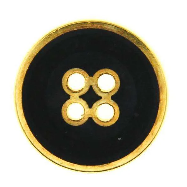 Metallknopf Gold – 4-Loch MK-366G-SCHW
