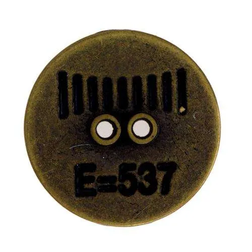 Metallknopf Messing – 2-Loch MK-392M