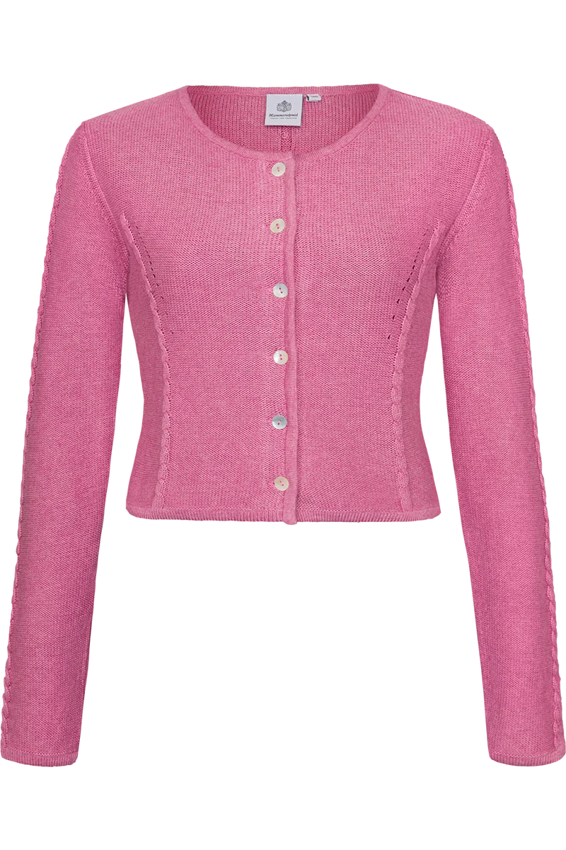Damen Dirndljacke mit Perlmuttknöpfen - rosa