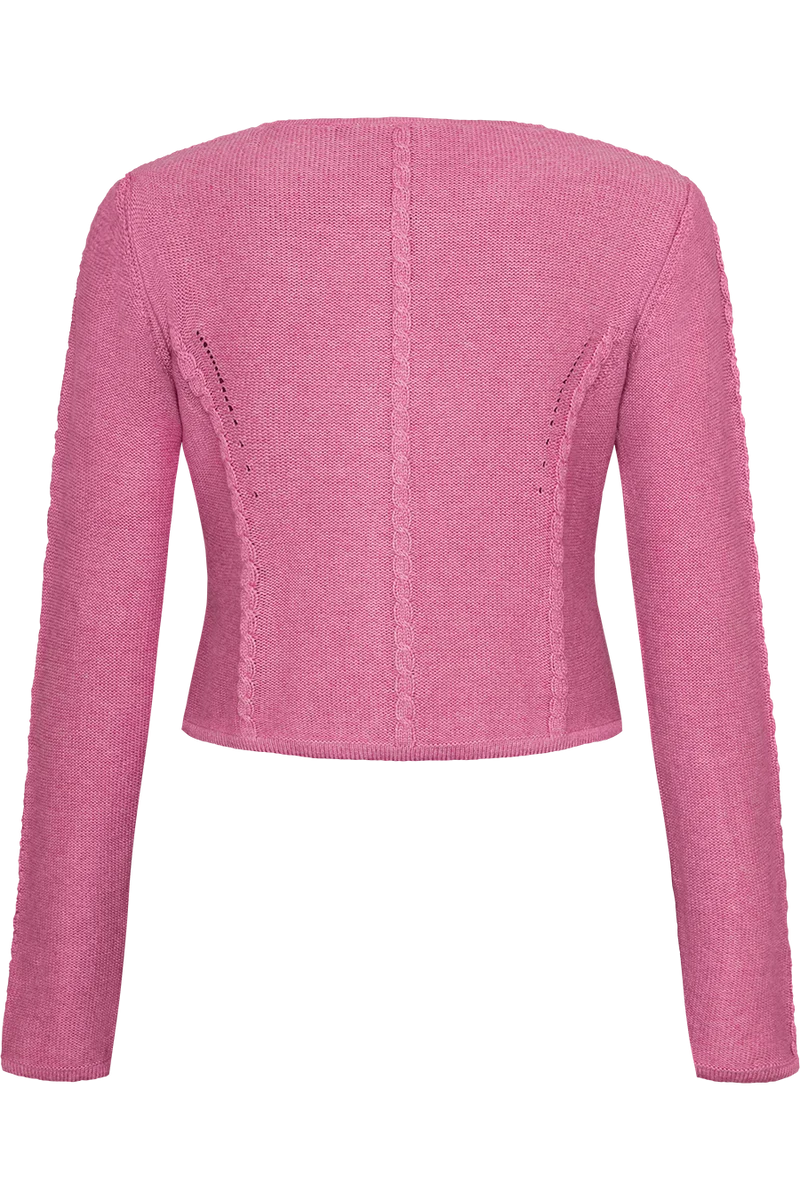 Damen Dirndljacke mit Perlmuttknöpfen - rosa