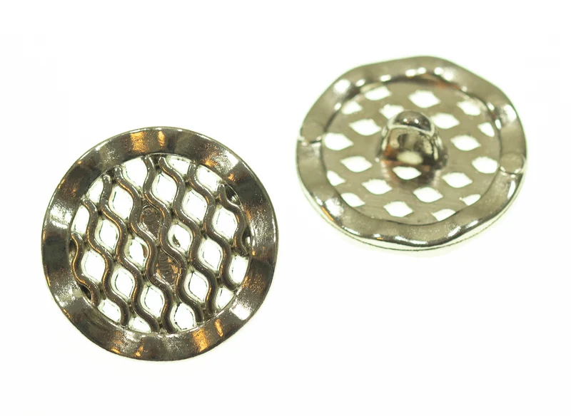 Metallknopf Muster Silber – Öse MK-41-S