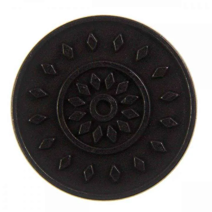 Metallknopf Muster Schwarz – Öse MK-410-SCHW.