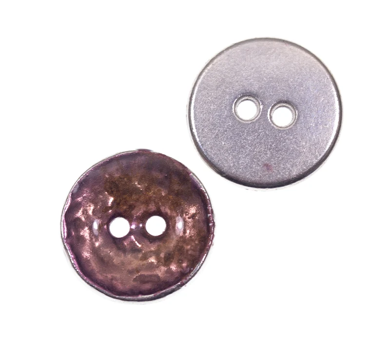 Metallknopf Lila mit Emaille-Lack 2-Loch MK-418