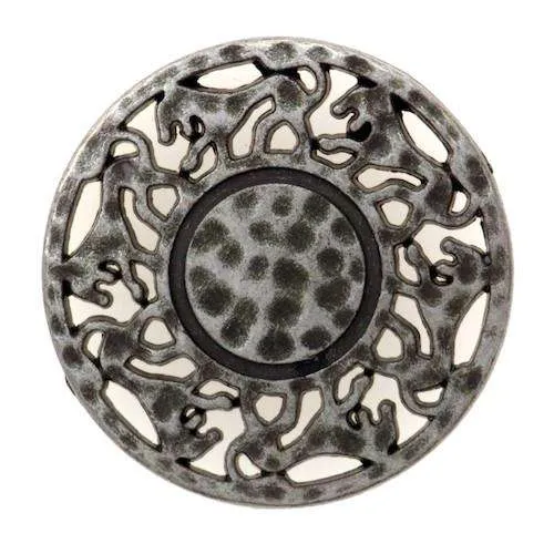Metallknopf filigran Altsilber-Silber – Trachtenknopf MK-422AS
