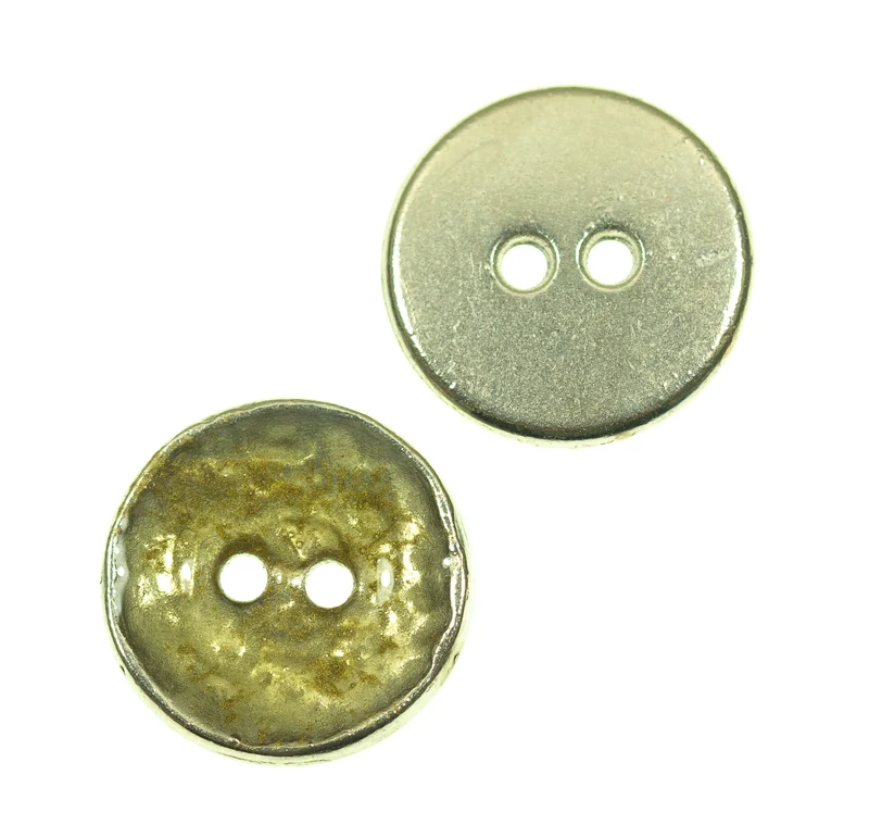 Metallknopf Gold mit Emaille-Lack 2-Loch MK-418