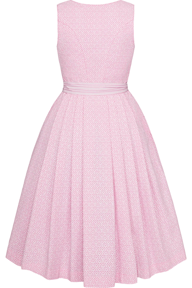Dirndl aus reiner Baumwolle in Midilänge 70cm - rosa