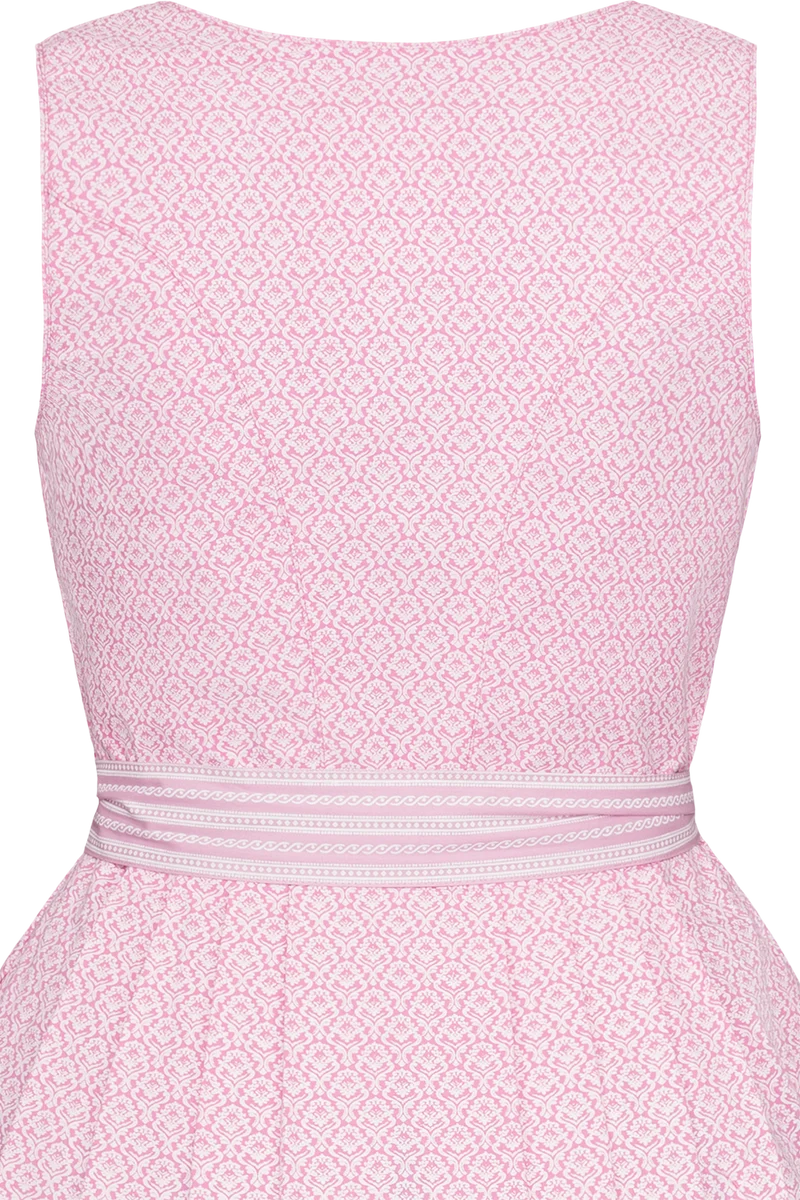 Dirndl aus reiner Baumwolle in Midilänge 70cm - rosa