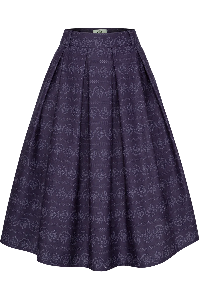Baumwollrock 80 cm mit floralem Muster