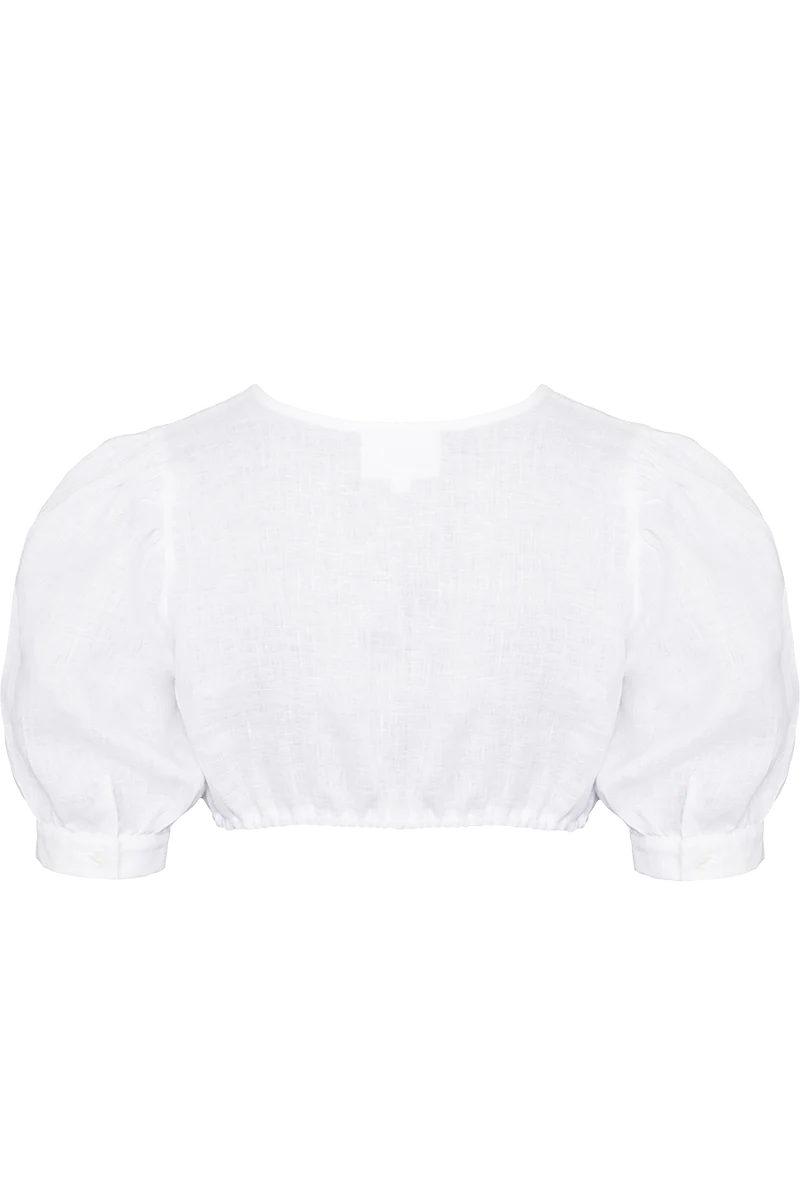 Dirndlbluse aus Leinen