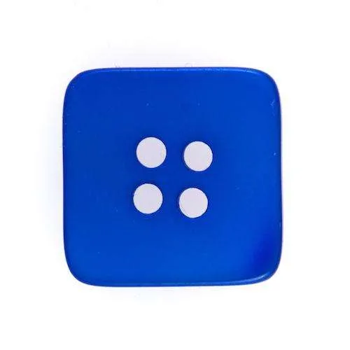 Quadratischer Knopf Blau – Kunststoffknopf BL-19