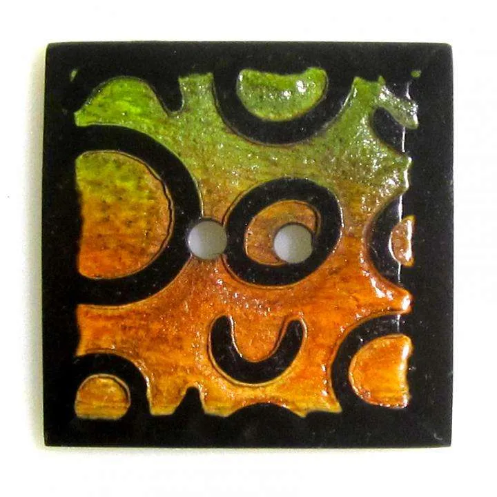 Hornknopf Schwarz 2-Loch – HK-404
