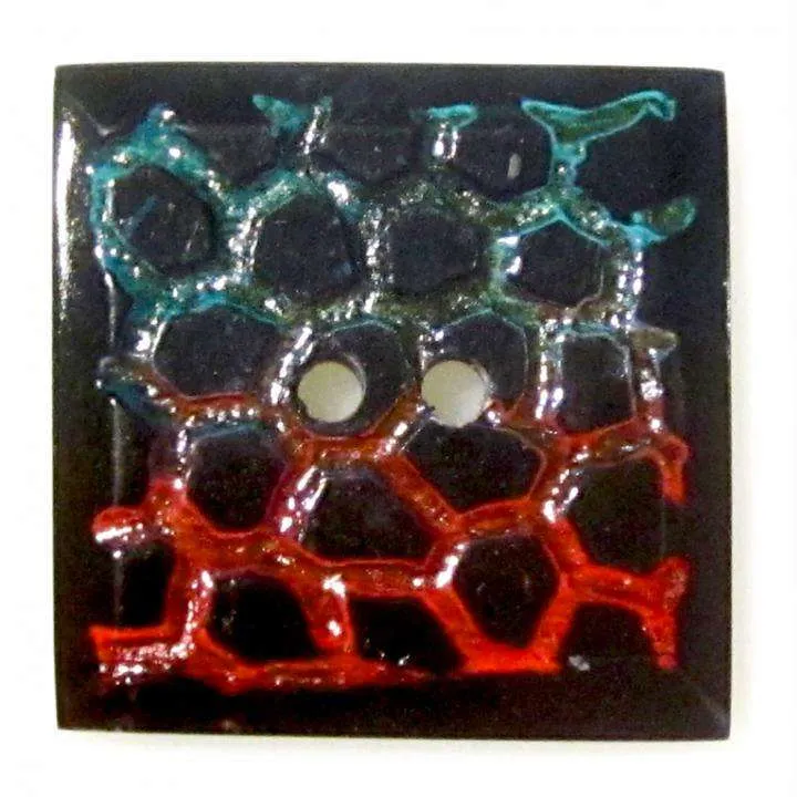 Hornknopf Schwarz 2-Loch – HK-402