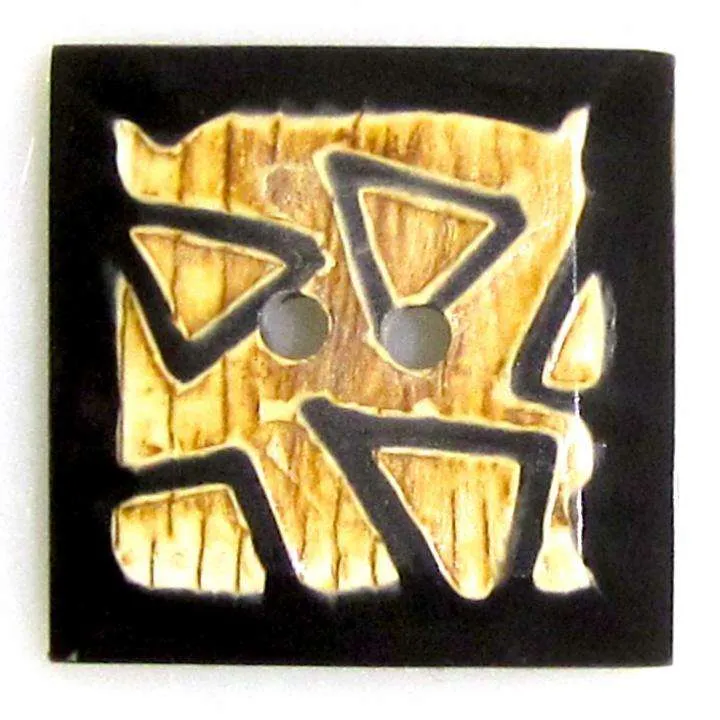 Hornknopf Schwarz 2-Loch – HK-406