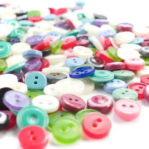 Puppenpaket 80g – Bunte Knöpfe für kreative Nähprojekte