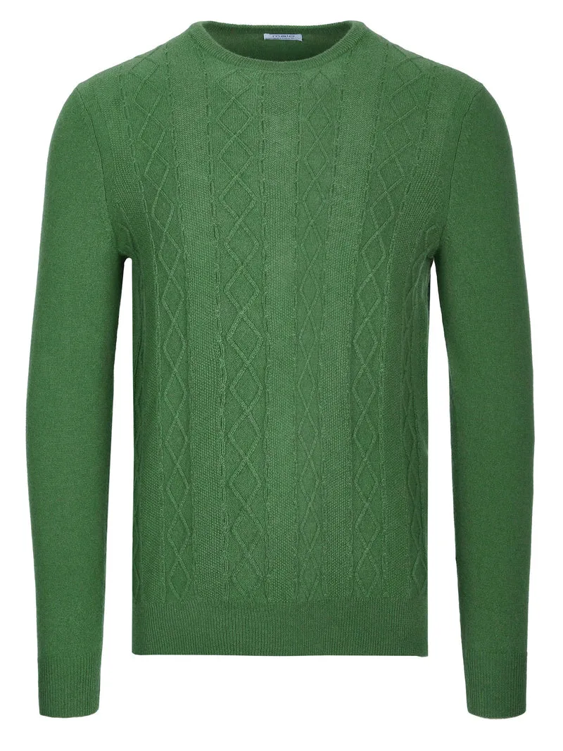 Malo Optimum Kaschmir Pullover grün